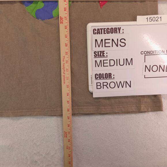 PacSun Casual Crew Neck Short Sleeve Striped T Shirt Mens Size Medium M Brown - Picture 6 of 9